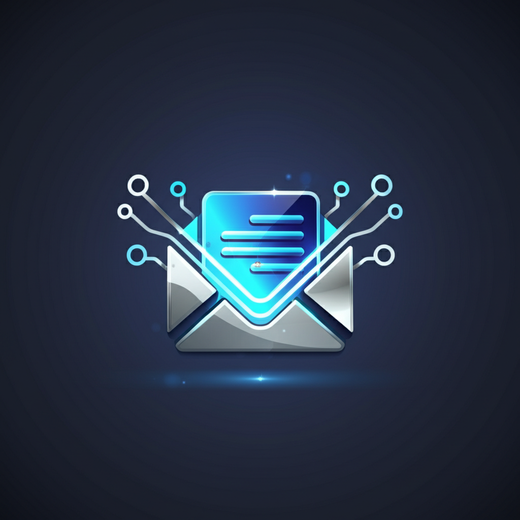 Futuristic newsletter icon